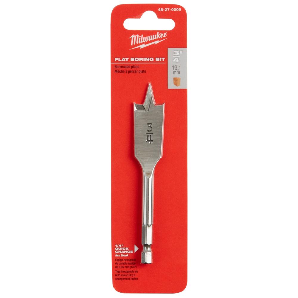 Milwaukee Tool 48-27-0009 3/4" X 4.5" FLAT BORING BIT