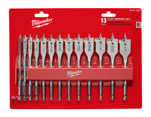 Milwaukee Tool 48-27-1520 13PC FLAT BORING BIT SET