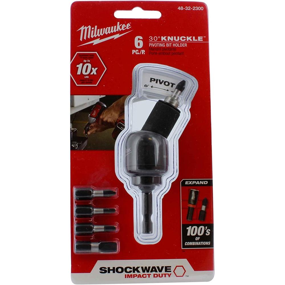 Milwaukee Tool 48-32-2300 6 pieces 30 Degree Knuckle Pivoting Bit Holder