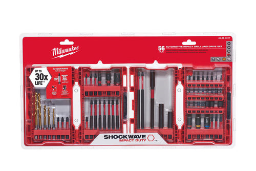 Milwaukee Tool 48-32-4017 56 Pc. Shockwave Automotive Impact Drill and Drive Bit Set - MPR Tools & Equipment