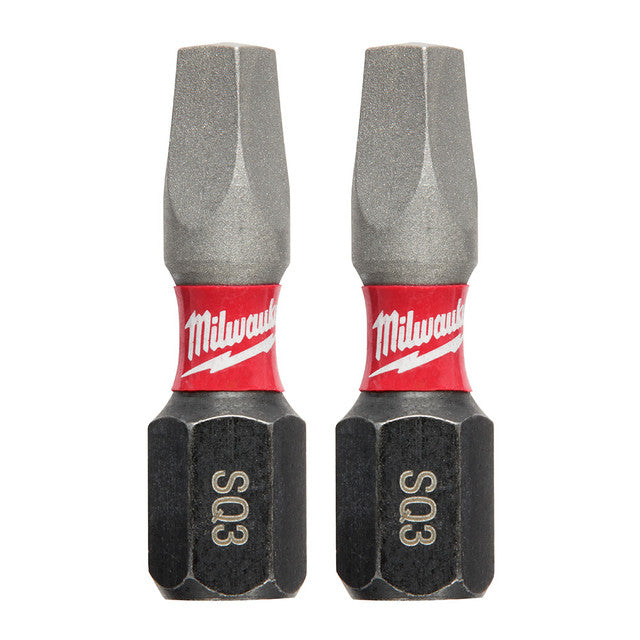 Milwaukee Tool 48-32-4423 SHOCKWAVE™ Impact Square Recess #3 Insert Bits (2 PK) - MPR Tools & Equipment