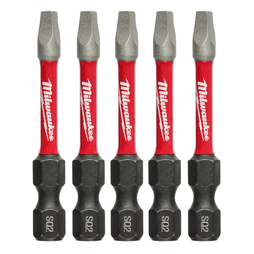 Milwaukee Tool 48-32-4606 SHOCKWAVE™ 2" Impact Square Recess #2 Power Bits 5 packs - MPR Tools & Equipment