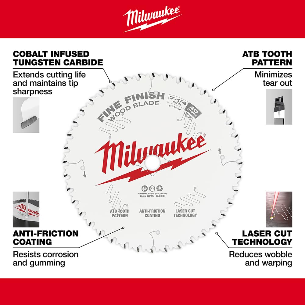 Milwaukee Tool 48-40-0726 7-1/4" 40T Fine Finish Circular Saw Blade