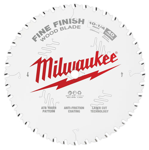Milwaukee Tool 48-40-1040 10-1/4" 40T FINE FINISH BLD