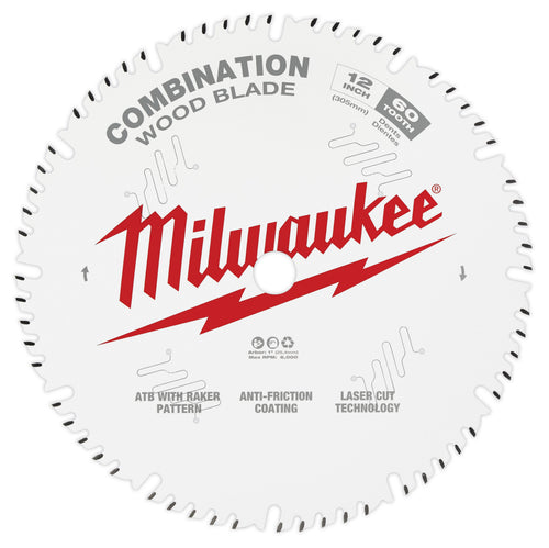 Milwaukee Tool 48-40-1222 12" 60T COMBINATION SAW BLADE