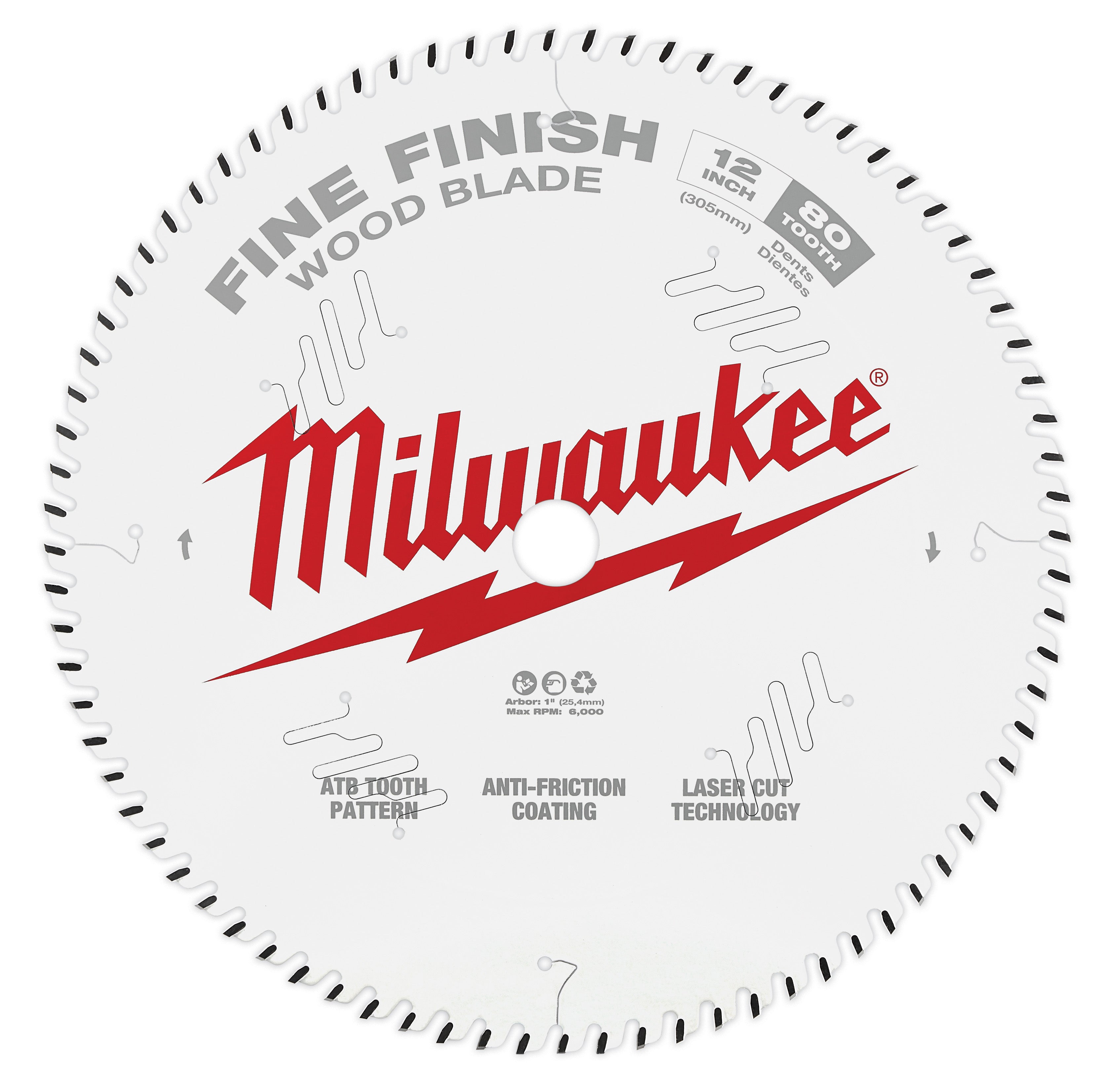 Milwaukee Tool 48-40-1224 12" 80T FINE FINISH SAW BLADE