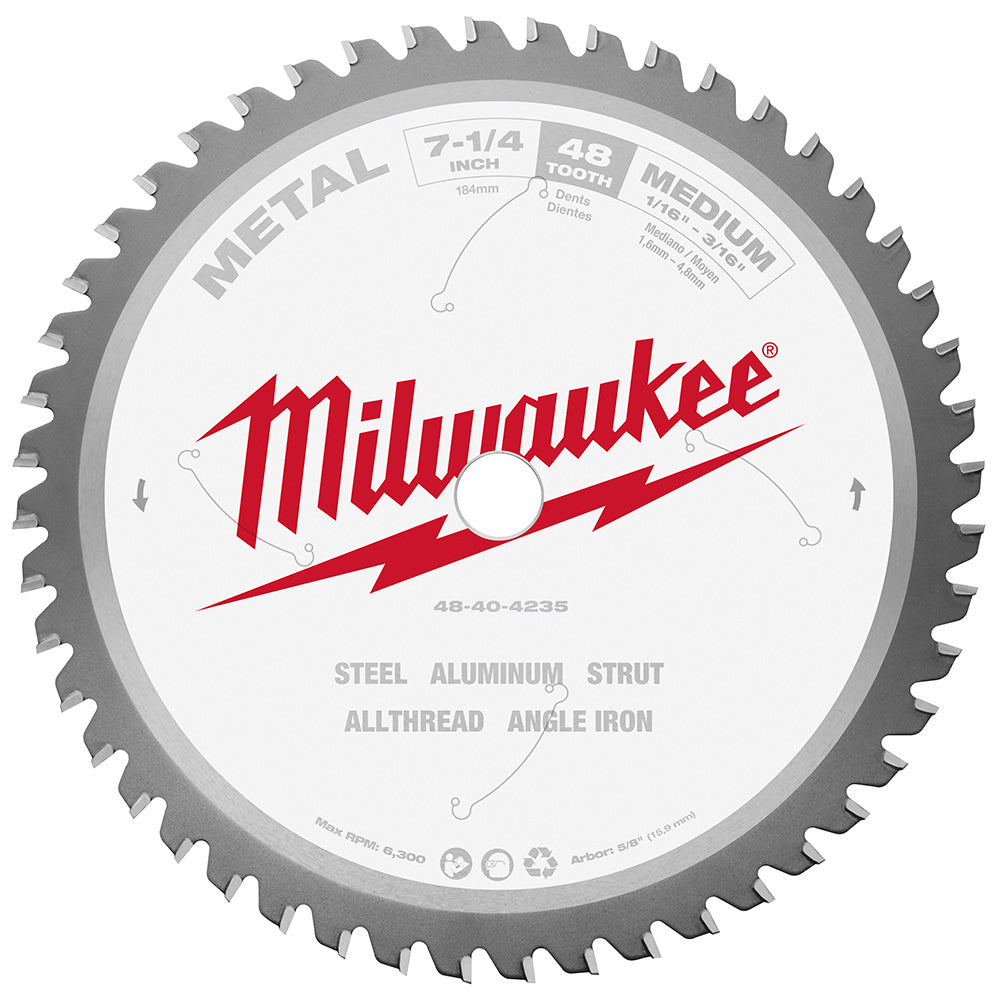Milwaukee Tool 48-40-4235 7-1/4" 48T METAL CSB, 5/8"