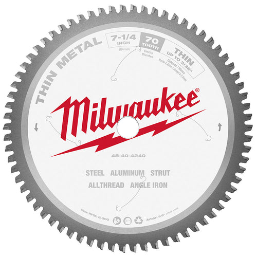 Milwaukee Tool 48-40-4240 7-1/4" 70T METALCSB, 5/8"