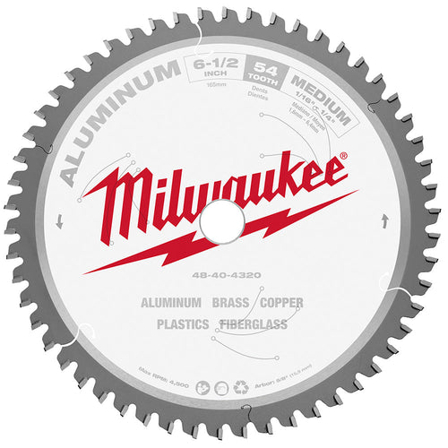 Milwaukee Tool 48-40-4320 6-1/2" 54T ALUMINUM CSB, 5/8"