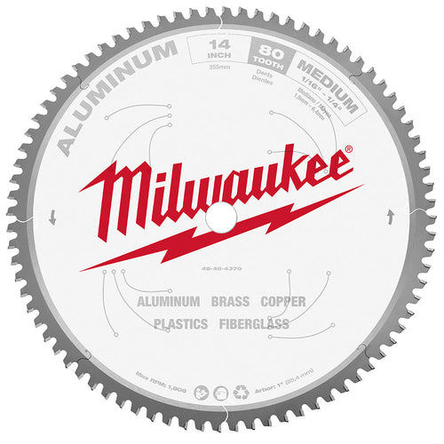 Milwaukee Tool 48-40-4370 14" 80T ALUMINUM CSB, 1"