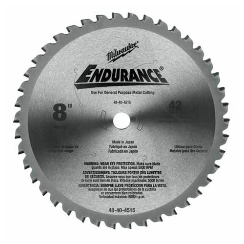 Milwaukee Tool 48-40-4515 8" Metal & Stainless Cutting Circular Saw Blade - MPR Tools & Equipment