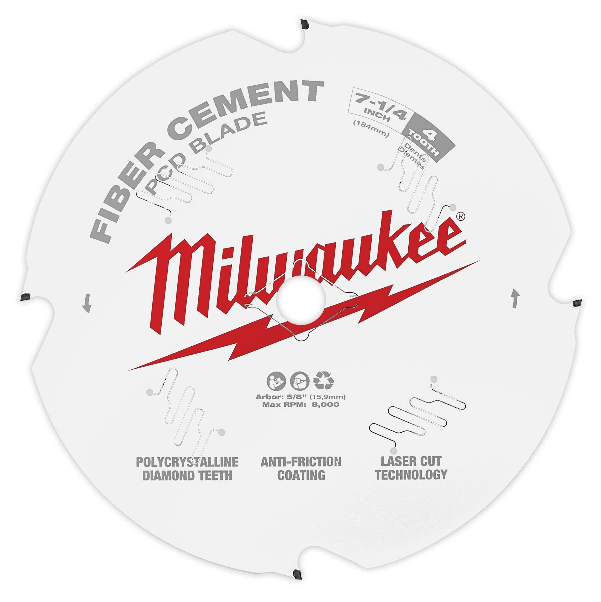 Milwaukee Tool 48-40-7000 7-1/4" 4T PCD/FIBER CEMENT BL