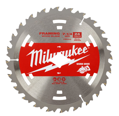 Milwaukee Tool 48-41-0713 7-1/4"24T BAS WRMDRV BLD BULK10