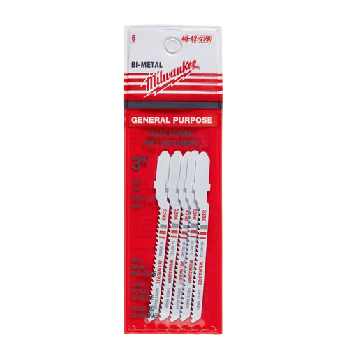 Milwaukee Tool 48-42-5390 JIG SAW BL SCROLL 12T 3L 5PK