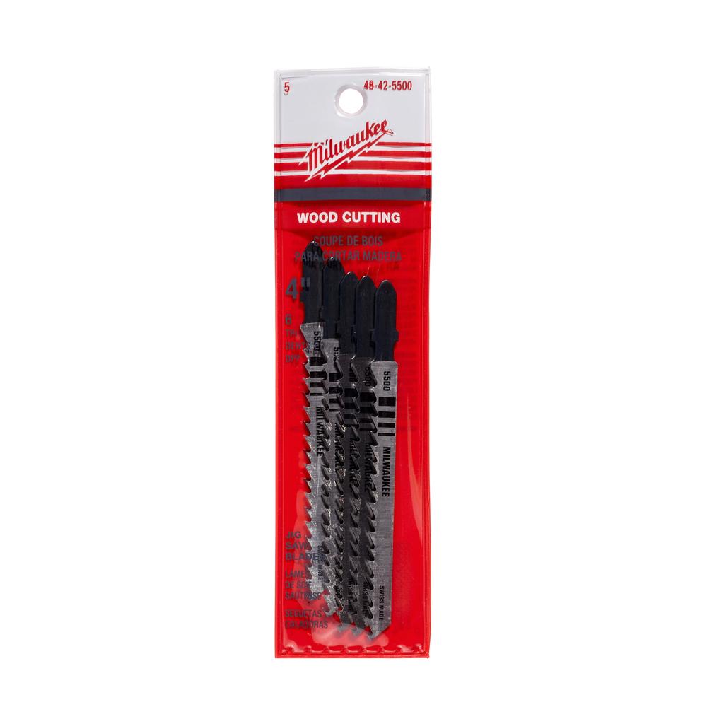 Milwaukee Tool 48-42-5500 JIG SAW BL HCS WOOD 6T 4L 5PK