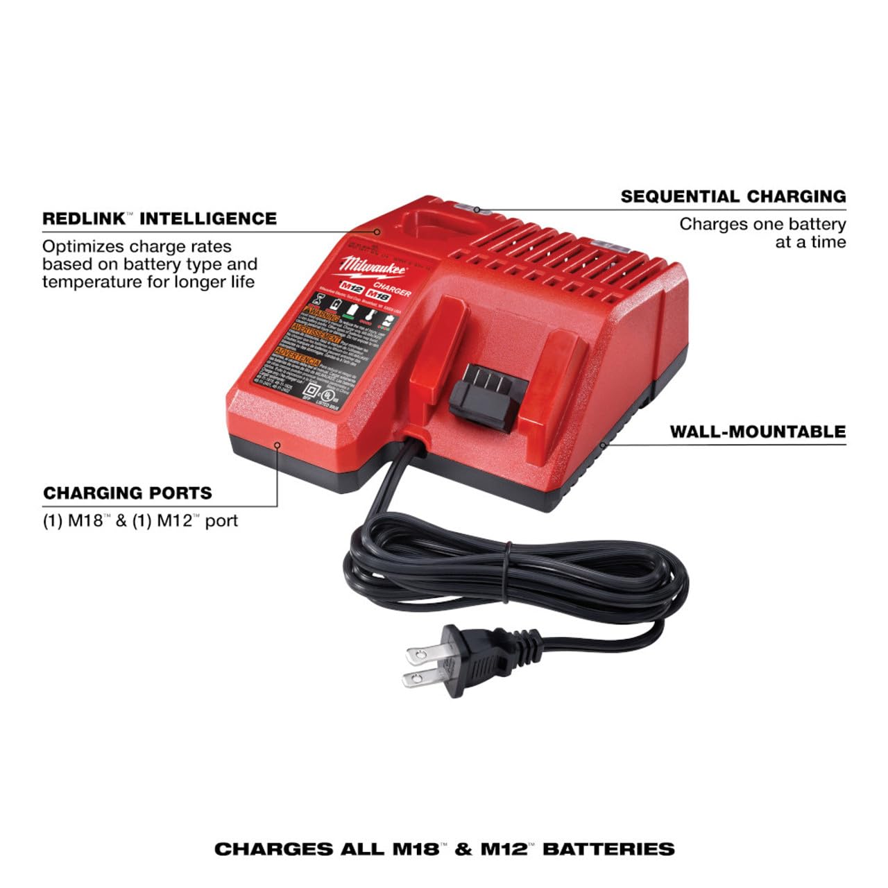 Milwaukee Tool 48-59-1812 M18™ & M12™ Multi-Voltage Charger