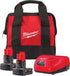 Milwaukee Tool 48-59-2442SPC M12 (2) XC 4.0AH Starter Kit with Bag - MPR Tools & Equipment