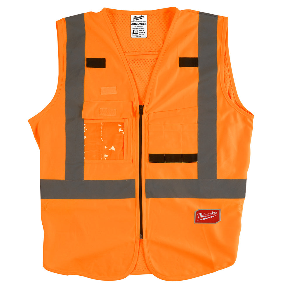Milwaukee Tool 48-73-5074 (12) HI-VIS VEST-ORANGE-4X/5X (CSA)