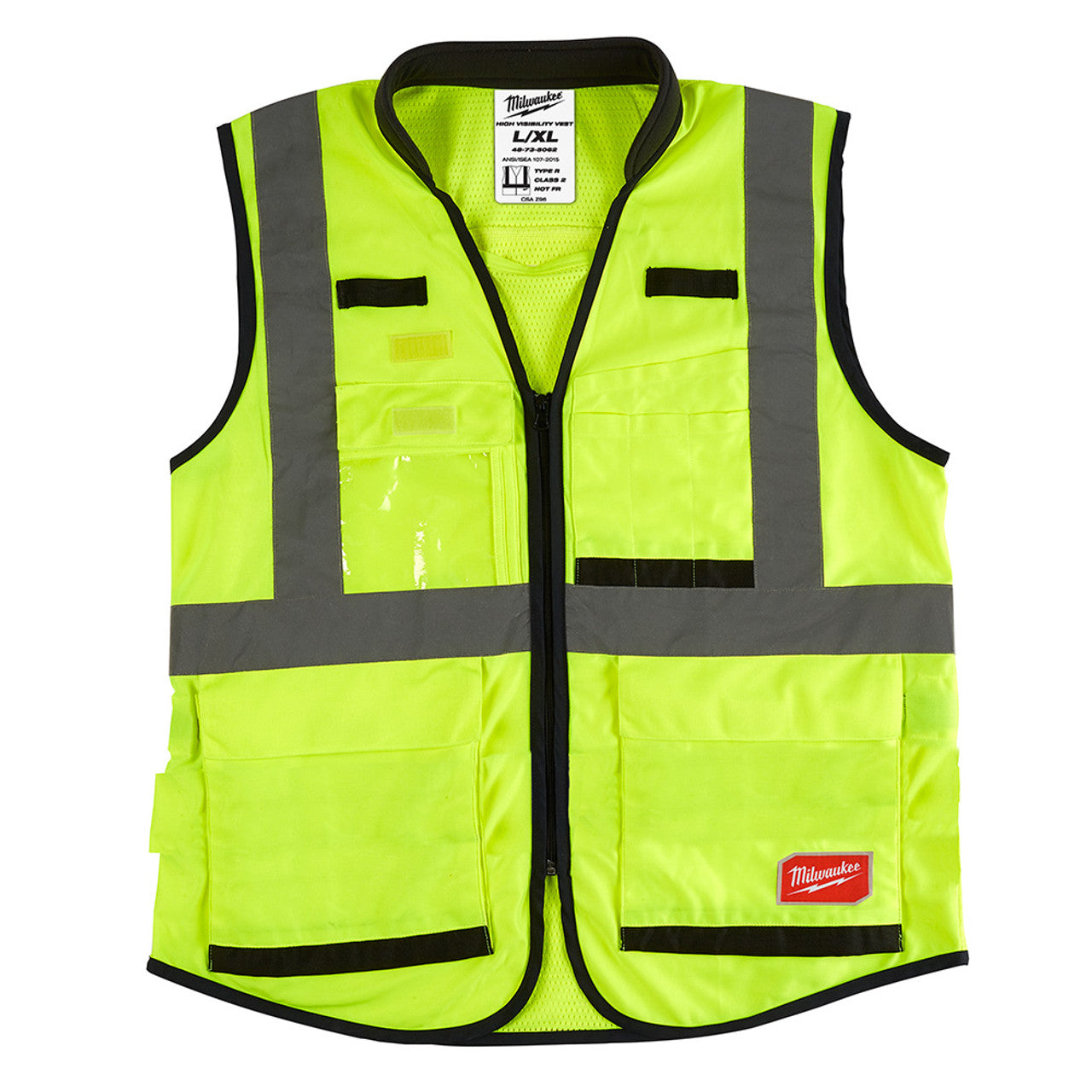 Milwaukee Tool 48-73-5082 Class 2 High Visibility Yellow Performance Safety Vest - L/XL - MPR Tools & Equipment