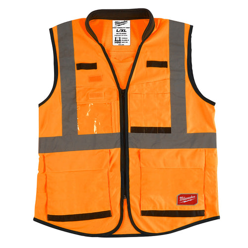 Milwaukee Tool 48-73-5093 (12) PREM HI VIS VEST-ORG-2XL/3XL