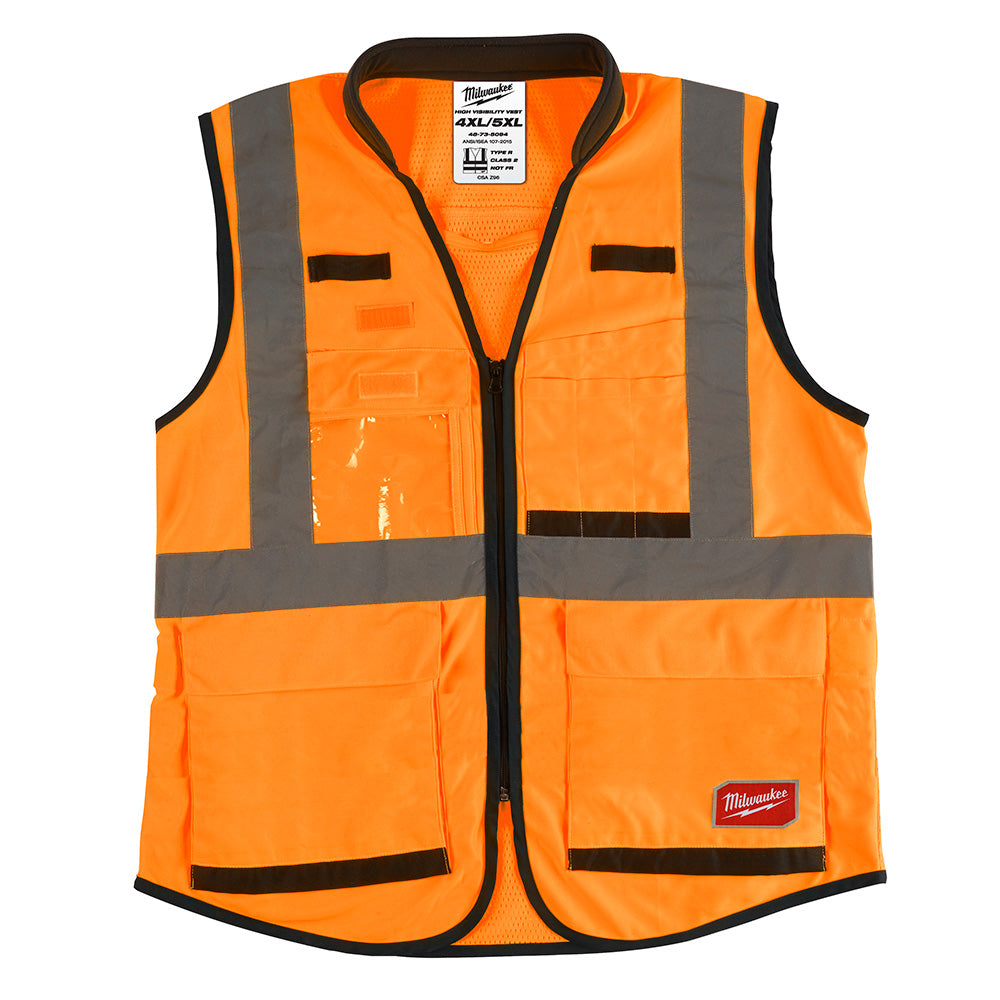 Milwaukee Tool 48-73-5094 (12) PREM HI-VIS VEST-ORG-4X/5X (CSA)