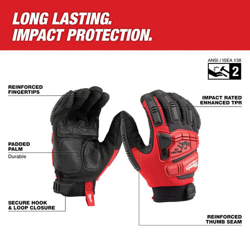 Milwaukee Tool 48-73-8552 Impact Demolition Gloves - Large