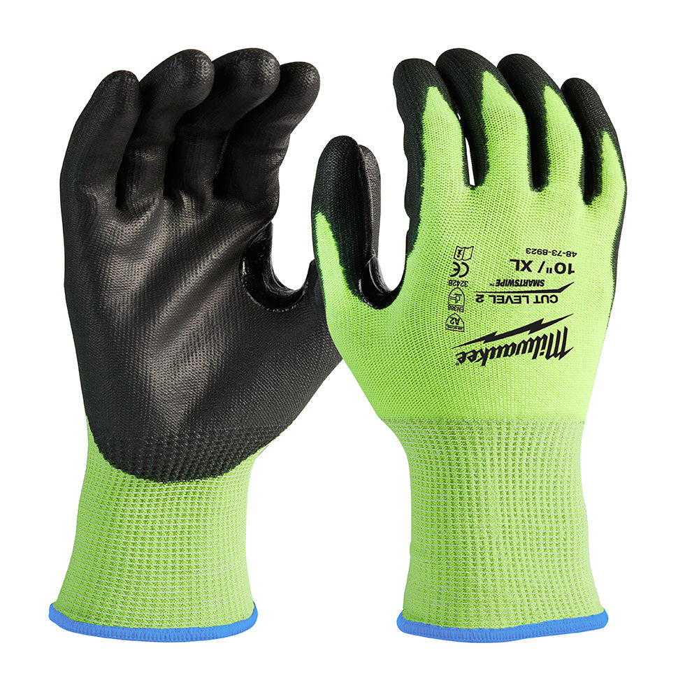 Milwaukee Tool 48-73-8923 (6) CUT 2 HIGH VIS GLOVES - XL