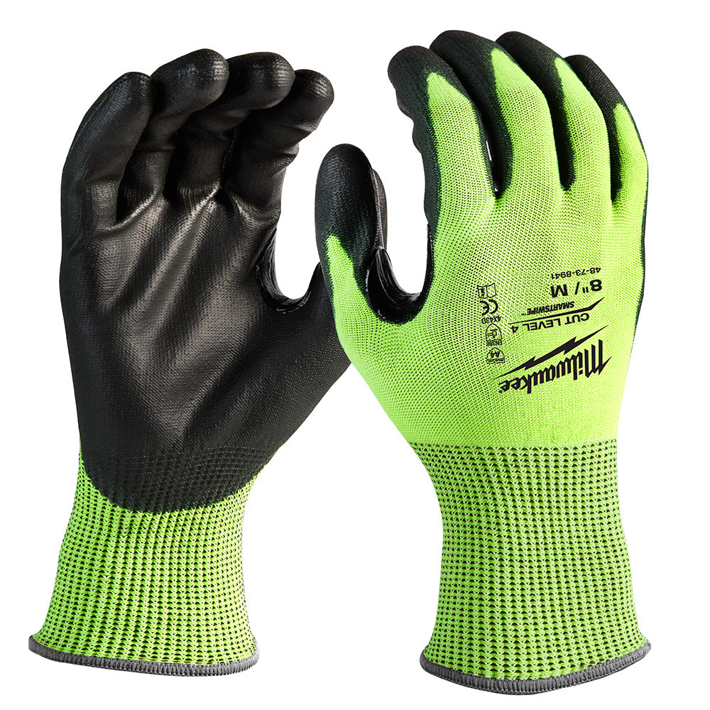 Milwaukee Tool 48-73-8941 (6) CUT 4 HIGH VIS GLOVES - M