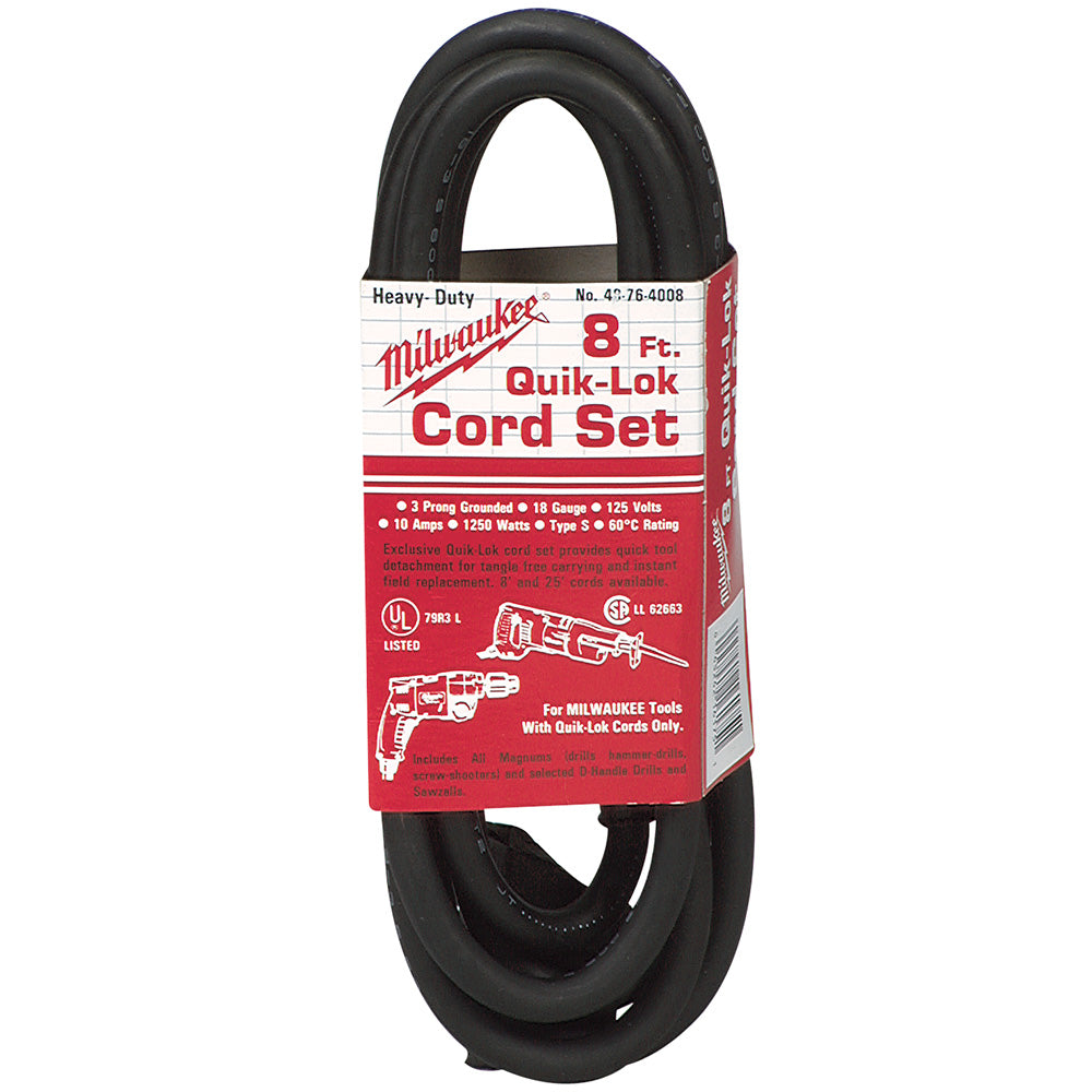 Milwaukee Tool 48-76-4008 8' QUIK-LOK CORD SET