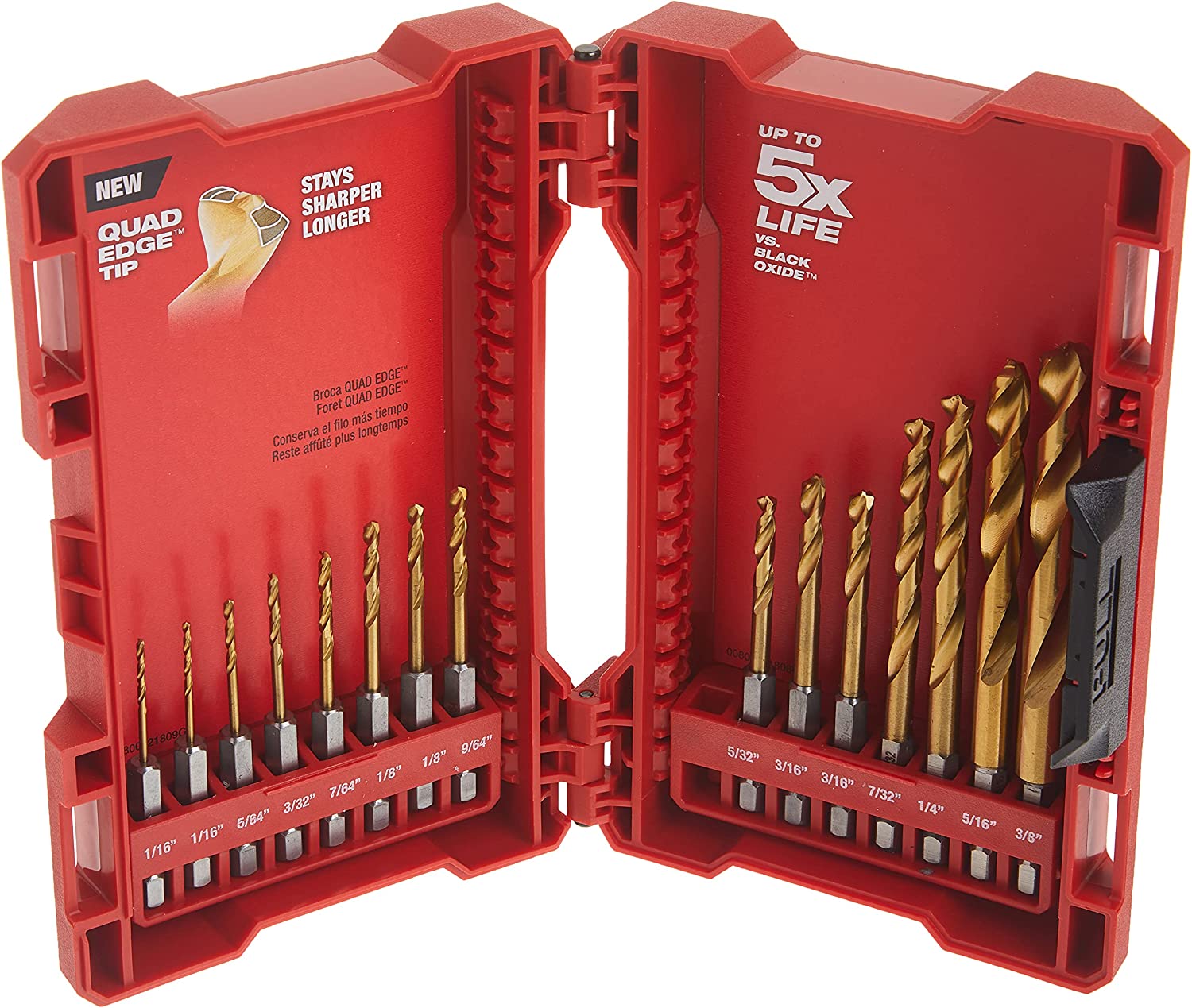 Milwaukee Tool 48-89-4630 15 pieces SHOCKWAVE™ RED HELIX™ Titanium Drill Bit Set - MPR Tools & Equipment