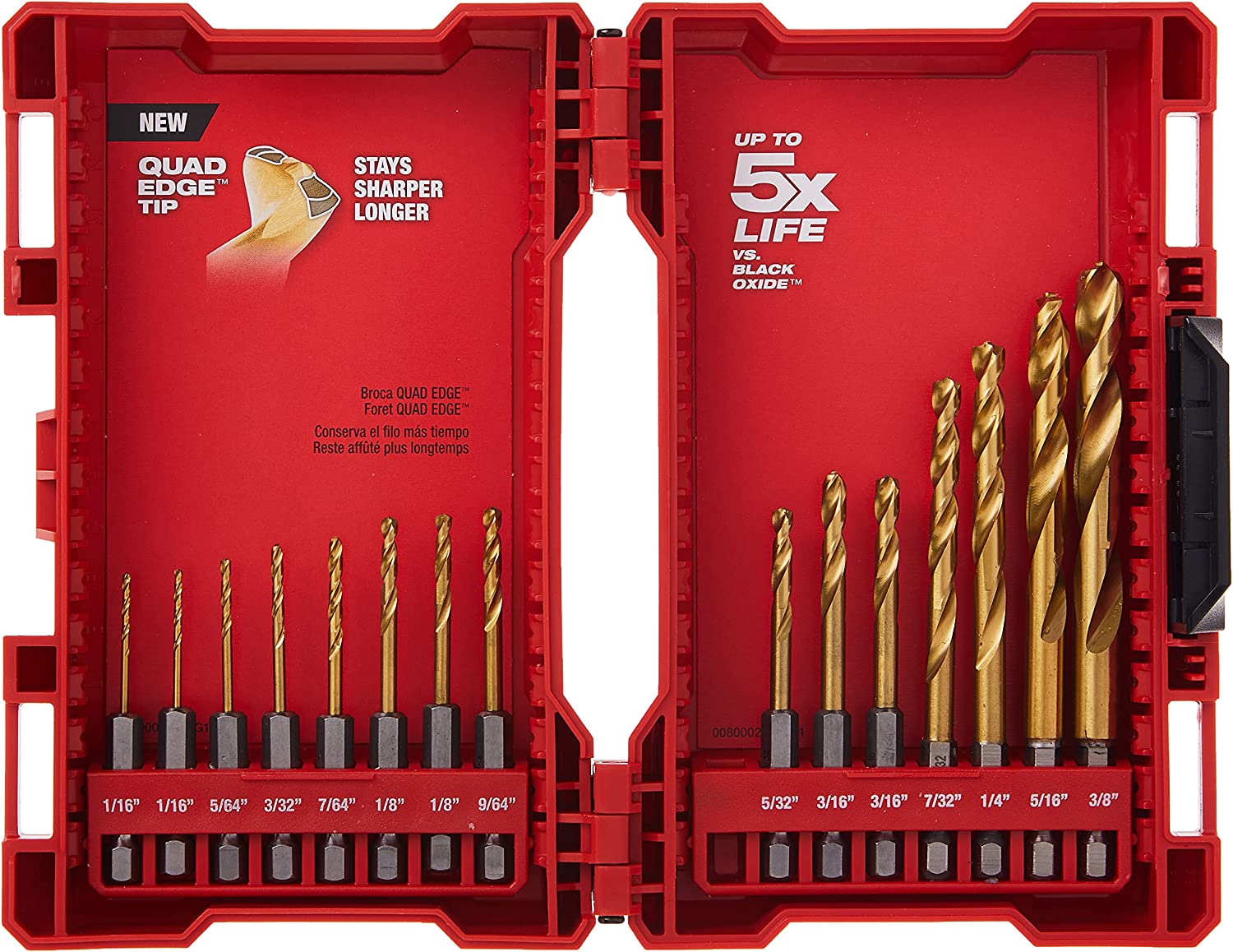 Milwaukee Tool 48-89-4630 15 pieces SHOCKWAVE™ RED HELIX™ Titanium Drill Bit Set - MPR Tools & Equipment