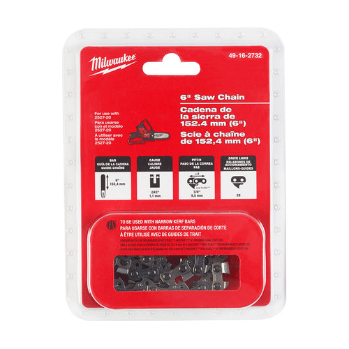 Milwaukee Tool 49-16-2732 6" REPLACEMENT CHAIN - MPR Tools & Equipment