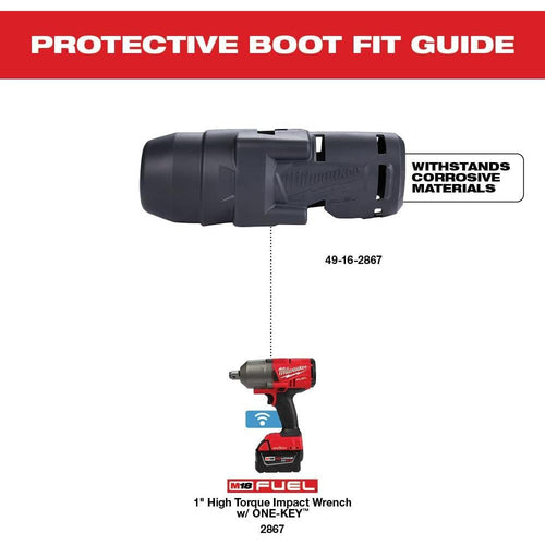 Milwaukee Tool 49-16-2867 M18 FUEL™ 1" High Torque Impact Wrench w/ ONE-KEY™ Protective Boot