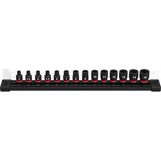 Milwaukee Tool 49-66-7002 14pc 1/4" Drive, 6 Pt. Metric Standard Impact Socket Set, 4mm – 15mm - MPR Tools & Equipment