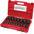 Milwaukee Tool 49-66-7012 19 pieces SHOCKWAVE™ Impact Duty™ 1/2" Drive SAE Deep 6 Point Socket Set - MPR Tools & Equipment