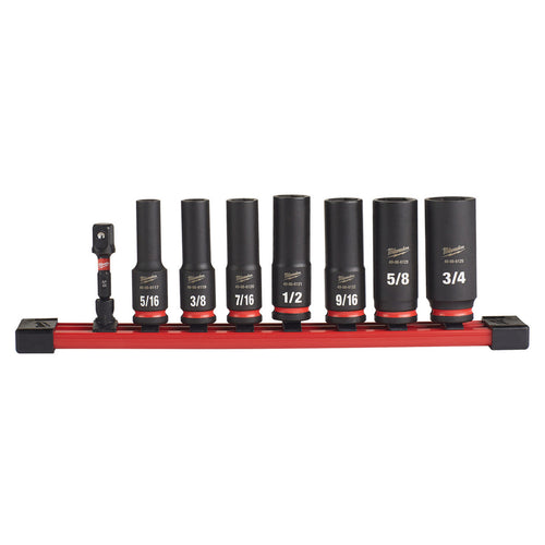 Milwaukee Tool 49-66-7024 3/8" DR 8PC SAE DEEP IMP SCKT SET - MPR Tools & Equipment