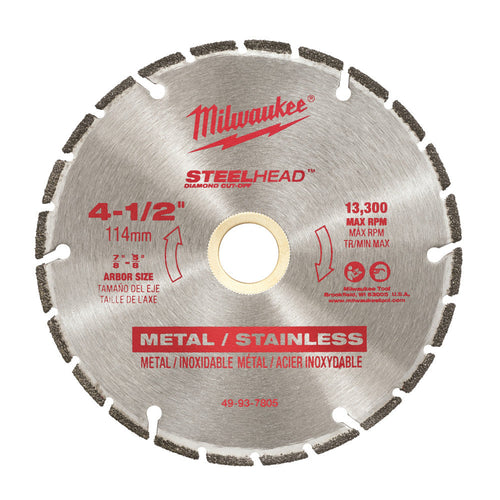 Milwaukee Tool 49-93-7805 4-1/2" STEEL CUTTING SEGMENTED - MPR Tools & Equipment