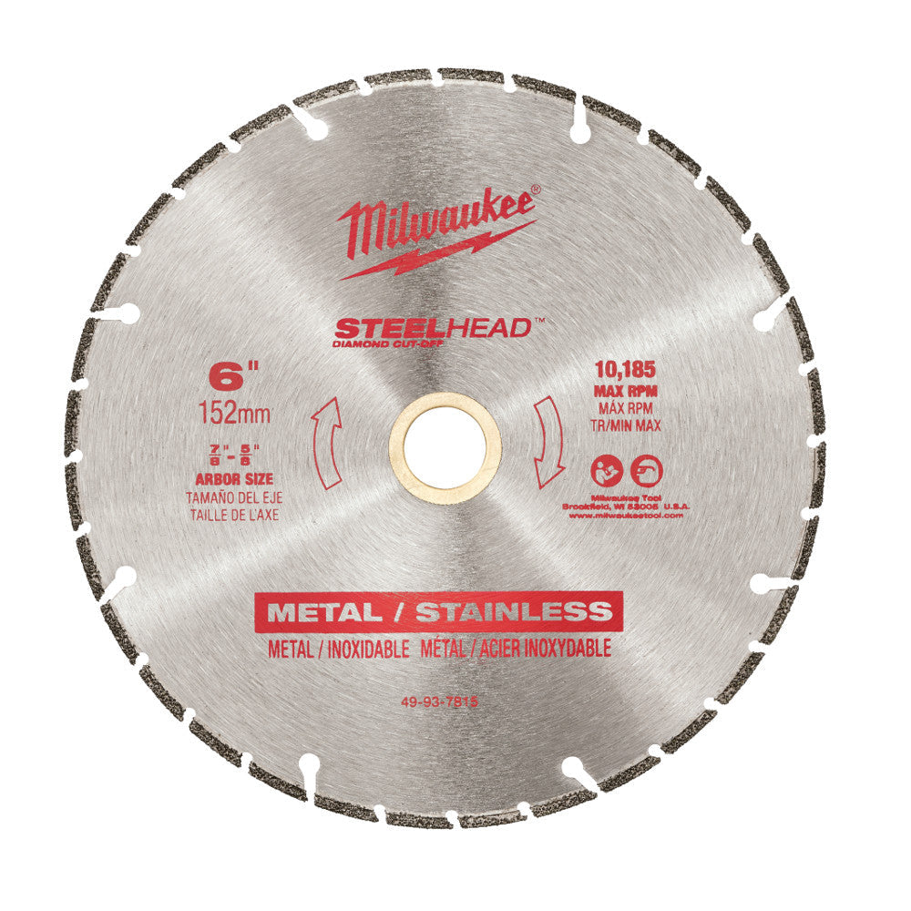 Milwaukee Tool 49-93-7815 6" STEEL CUTTING DIAM BLADE - MPR Tools & Equipment