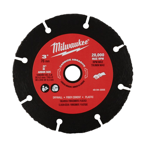 Milwaukee Tool 49-94-3005 3" CARBIDE ABRASIVE BLADE - MPR Tools & Equipment