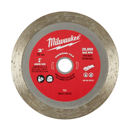 Milwaukee Tool 49-94-3010 3" DIAMOND TILE BLADE - MPR Tools & Equipment