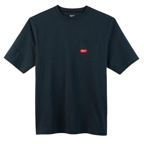 Milwaukee Tool 601BL-M HEAVY DUTY POCKET TEE - SS BLUE M - MPR Tools & Equipment