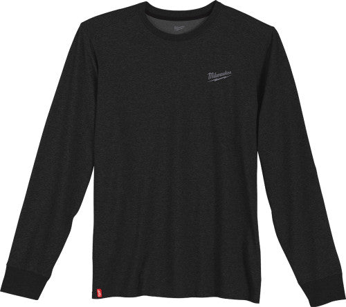 Milwaukee Tool 604B-L HYBRID WORK TEE - LONG SLEEVE, BLACK - LARGE - MPR Tools & Equipment