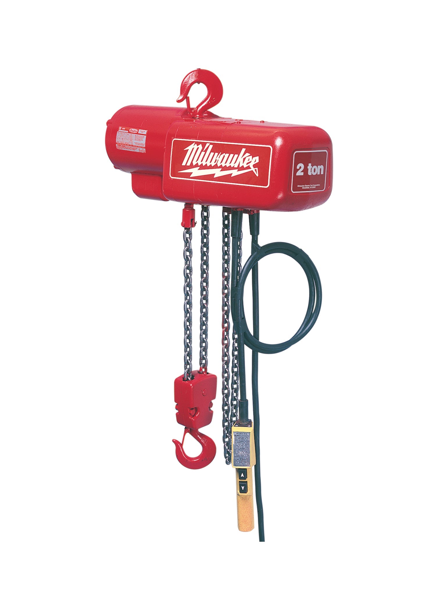 Milwaukee Tool 9560 1/2 Ton 10 Foot Electric Chain Hoist, Single Chained, 115/230V, 1/2 HP, Lifts 16 Ft/Min - MPR Tools & Equipment