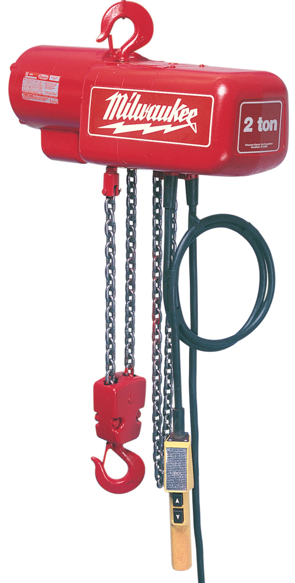 Milwaukee Tool 9561 1/2 Ton 15 Foot Electric Chain Hoist, Single Chained, 115/230V, 1/2 HP, Lifts 16 Ft/Min - MPR Tools & Equipment