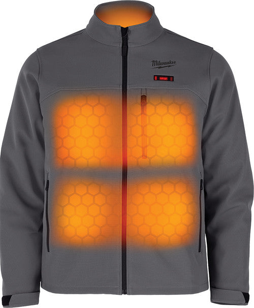 Milwaukee Tool M100G-21M Medium Gray Toughshell Heated Jacket Kit with M12 CP3.0 Battery/charger/USB-C Cable