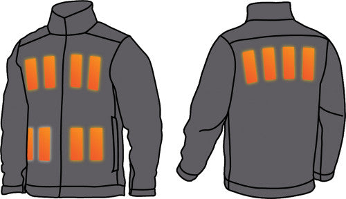 Milwaukee Tool M100G-21XL XL Gray Toughshell Heated Jacket Kit with M12 CP3.0 Battery/charger/USB-C Cable