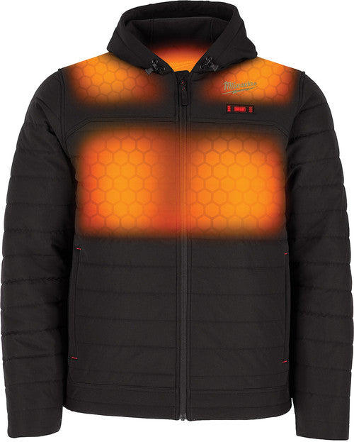 Milwaukee Tool M102B-21S Small Black Axis Heated Jacket Kit with M12 CP3.0 Battery/charger/USB-C Cable