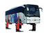 Coats Mobile Column Lift supporting a full-size Mercedes-Benz touring bus