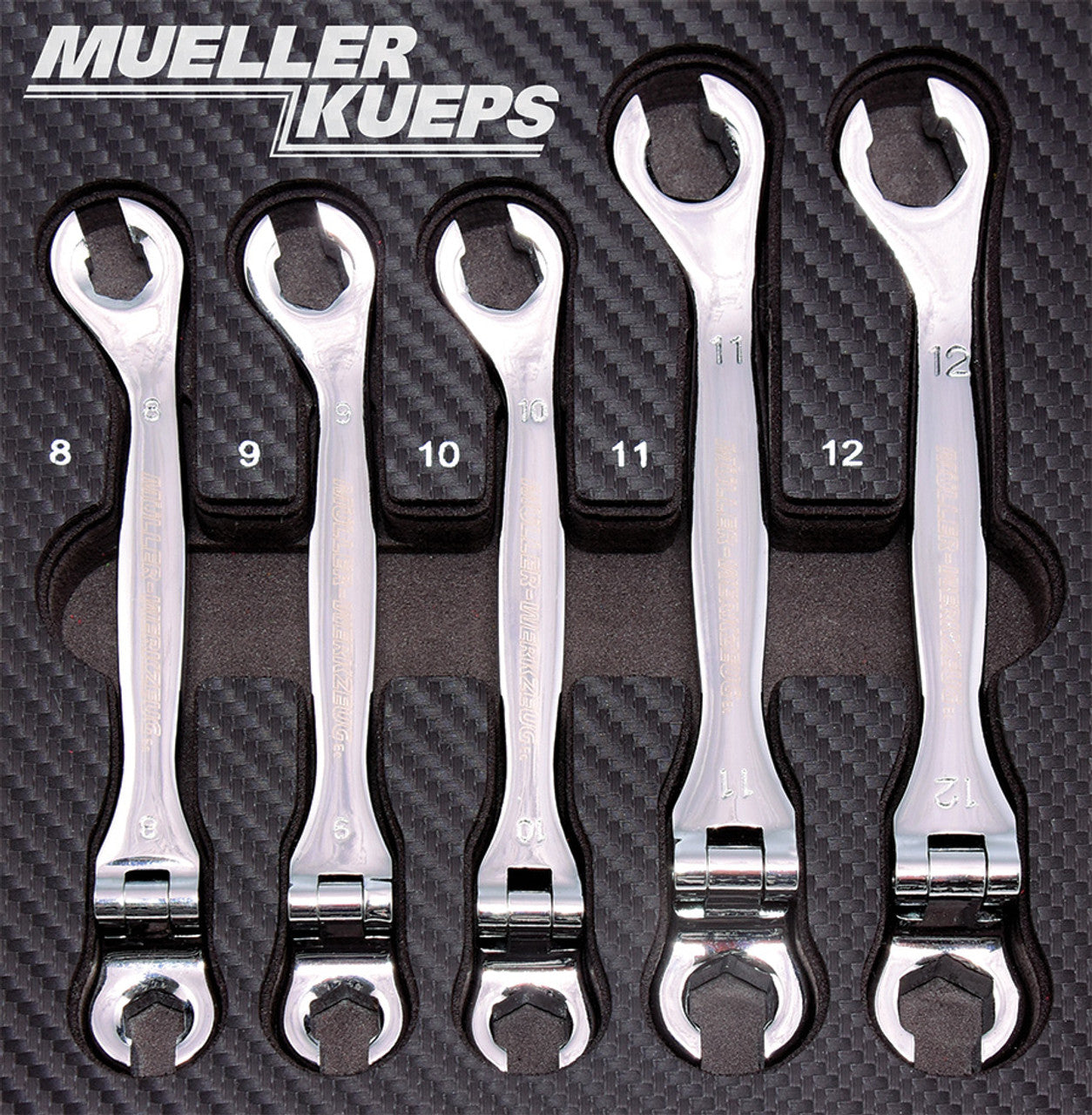 Mueller-Kueps 457 705 Line Wrench Kit. 5 Pcs. 8.9.10 - MPR Tools & Equipment