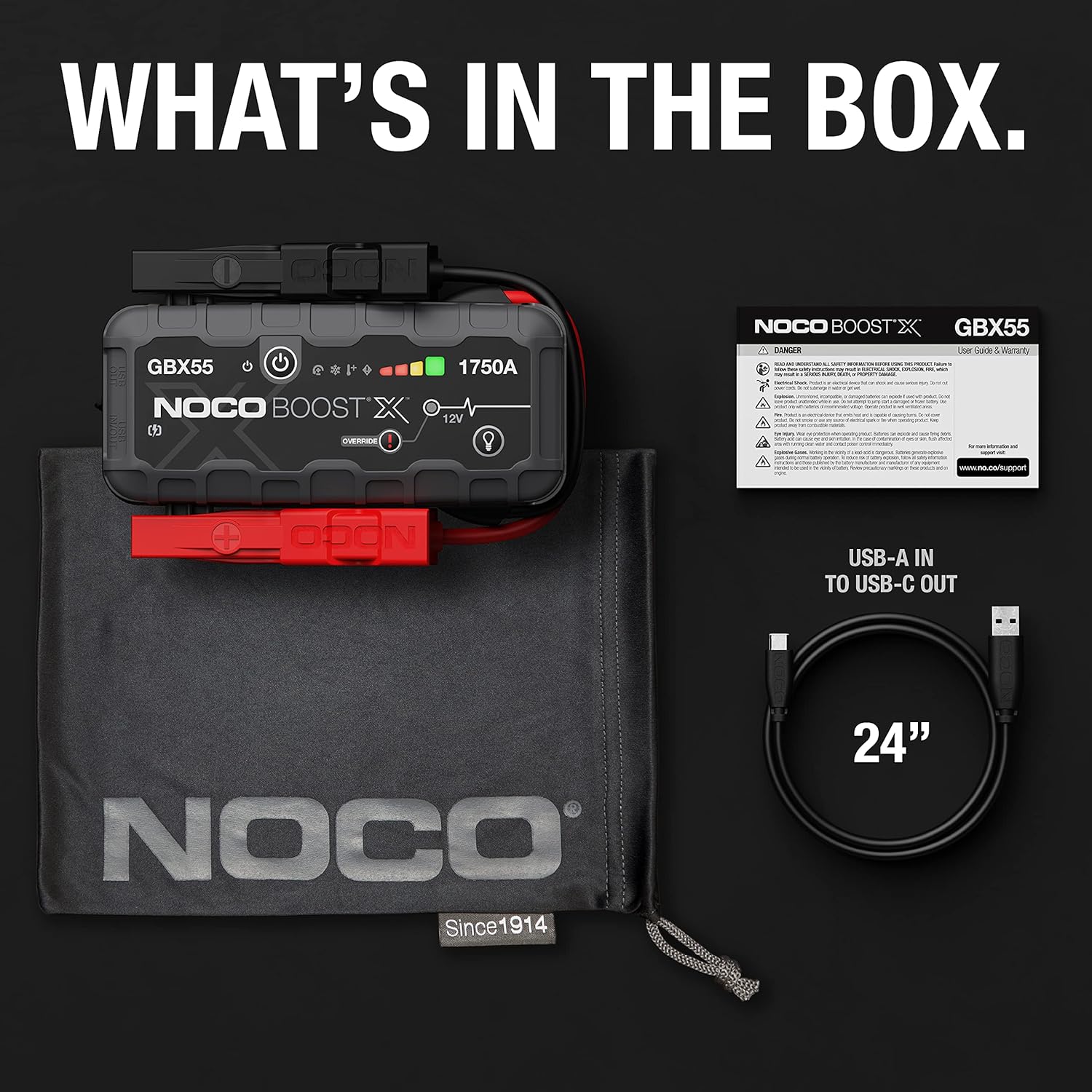 NOCO GBX55 1750A 12V UltraSafe Lithium Jump Starter